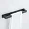 Matte Black NoDrill Stainless Steel Towel Rack SelfAdhesive WallMounted Bathroom Shelf Bar 0