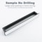 Matte Black NoDrill Stainless Steel Towel Rack SelfAdhesive WallMounted Bathroom Shelf Bar 1