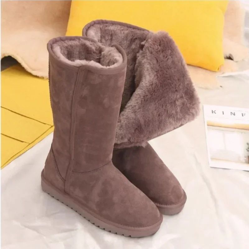 UltraWarm Waterproof Leather Winter Boots For Women FurLined Knee High Snow Boots 0