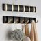 Matte Black Gold Folding Adhesive Wall Hooks No Drill Towel Robe Holder 1