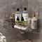 Glacier Clear Wall Mount Corner Shelf Modern Bathroom Shower Organizer With Strong Adhesive Hold 6