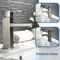 Matte Black Bathroom Sink Faucet Modern Single Handle Hot Cold Mixer Tap 3