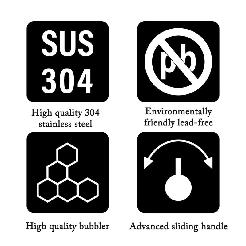 Matte Black Bathroom Sink Faucet Modern Single Handle Hot Cold Mixer Tap 4