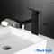 Matte Black Bathroom Sink Faucet Modern Single Handle Hot Cold Mixer Tap 6