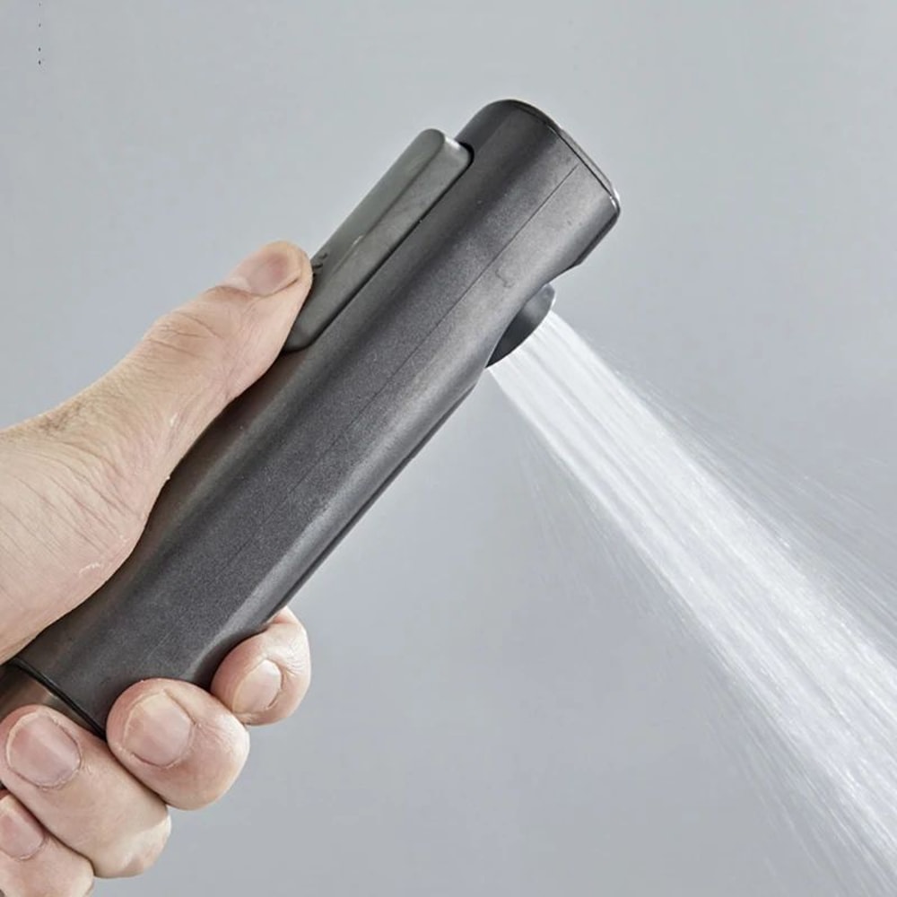 Modern Grey PianoKey Digital Display Shower System 2Way Wall Mounted Shower Set With Tub Spout 2