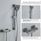 Modern Grey PianoKey Digital Display Shower System 2Way Wall Mounted Shower Set With Tub Spout 7