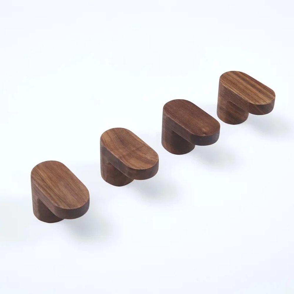 Natural Wood Wall Hook Rack Wall Mounted Coat Rack Key Holder For Entryway Bathroom And Bedroom 0