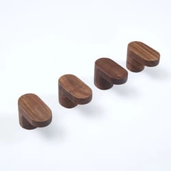 natural wood wall hook rack - wall mounted coat rack & key holder for entryway, bathroom, and bedroom