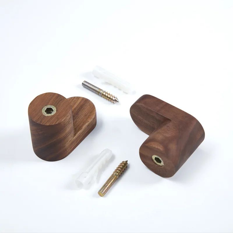 Natural Wood Wall Hook Rack Wall Mounted Coat Rack Key Holder For Entryway Bathroom And Bedroom 2