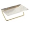 Gold Acrylic Toilet Paper Holder With Shelf PunchFree Wall Mounted Bathroom Organizer 4