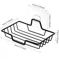 no-drill stainless steel wall mounted soap holder for 2 bars