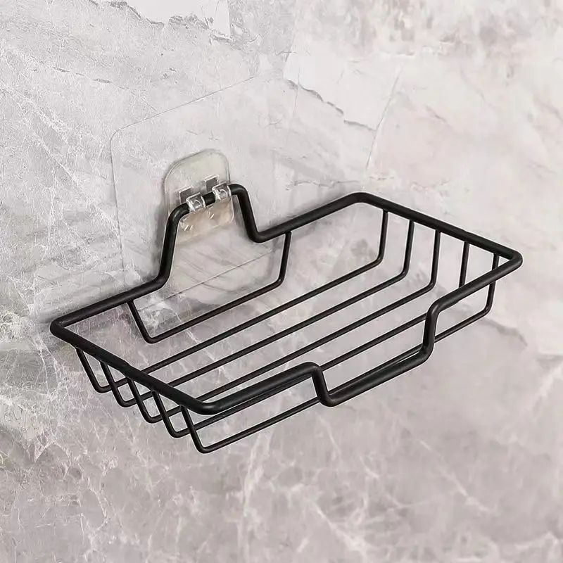 NoDrill Stainless Steel Wall Mounted Soap Holder For 2 Bars 2