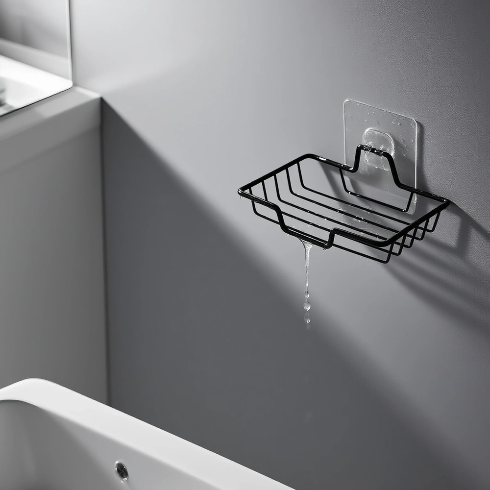 NoDrill Stainless Steel Wall Mounted Soap Holder For 2 Bars 4