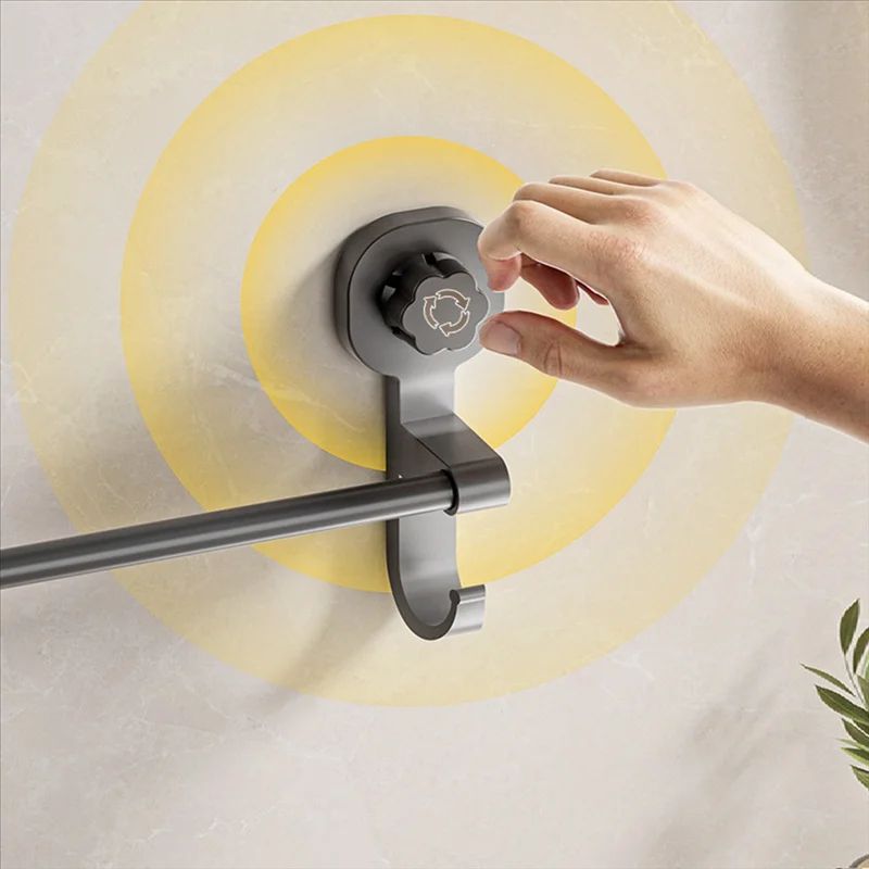 AquaHold Telescopic Suction Cup Towel Rack No Drill Wall Mounted Towel Bar 1