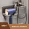 WallMounted Hair Dryer Holder Bathroom Hair Tool Organizer Shelf 9