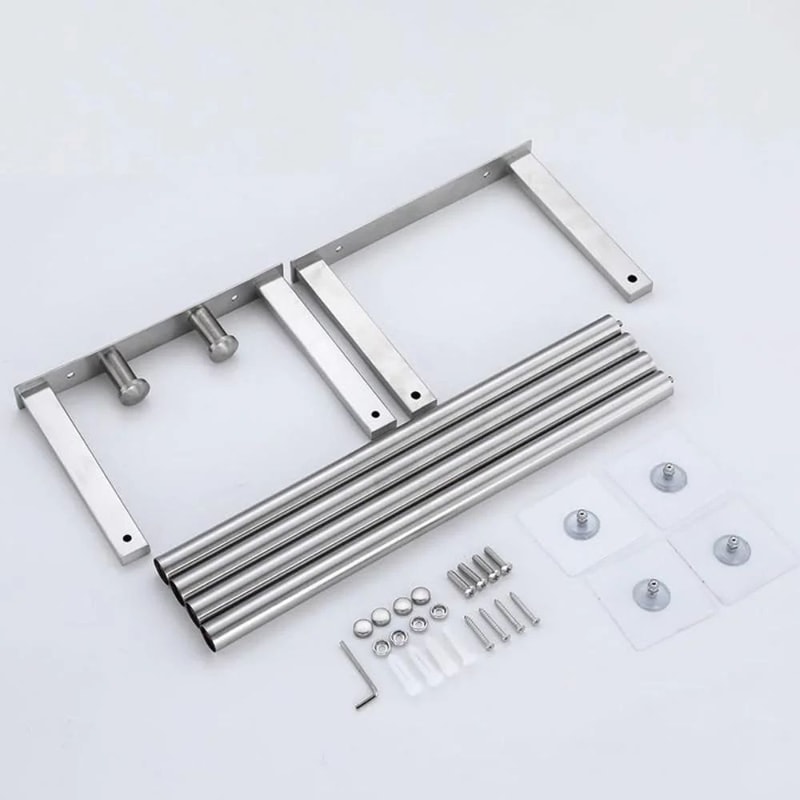 Modern Wall Mounted Towel Rack For Rolled Towels Stainless Steel Bathroom Storage Organizer 5