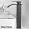 Matte Black Waterfall Bathroom Faucet Stainless Steel Hot Cold SingleHandle Basin Mixer 8