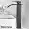 Matte Black Waterfall Bathroom Faucet Stainless Steel Hot Cold SingleHandle Basin Mixer 8