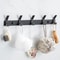 Modern Black Aluminum Wall Hook Rack SpaceSaving Towel Coat Holder For Bathroom And Entryway 2