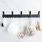 Modern Black Aluminum Wall Hook Rack SpaceSaving Towel Coat Holder For Bathroom And Entryway 3
