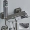 Gun Gray Digital Display Shower System With PianoKey Controls Brass Thermostatic Rainfall Set 1