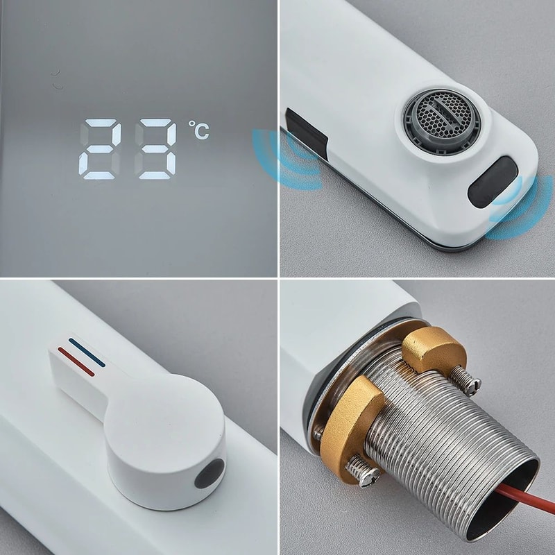 Premium Touchless Smart Bathroom Faucet With Digital Display HotCold Mixer 4