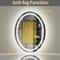 Luvodi Oval LED Bathroom Mirror With Dual Lighting 3 Color Modes 5