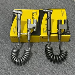 stainless steel bidet sprayer kit - handheld toilet sprayer set with double-outlet angle valve