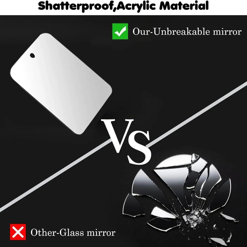 FogFree Shower Shaving Mirror WallMounted Acrylic Bathroom Mirror For Shower Travel 4