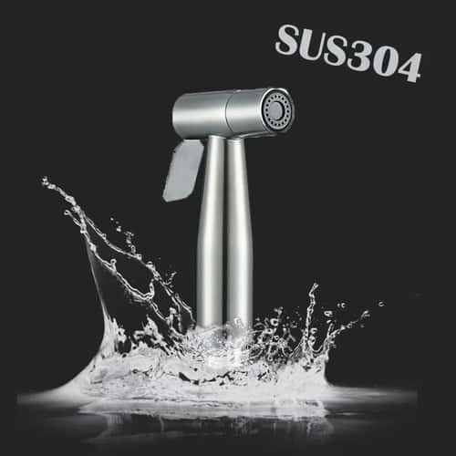 Portable Stainless Steel Bidet Sprayer – Handheld Toilet Spray Gun for Hygienic Bathroom & Outdoor Cleaning