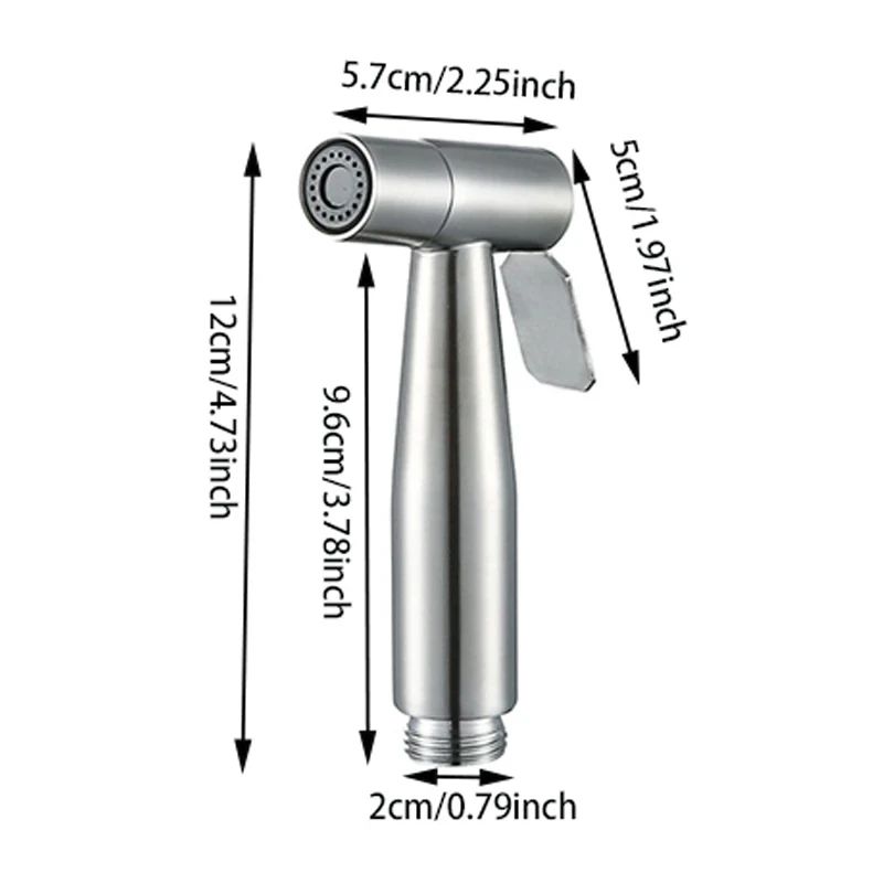 Portable Stainless Steel Bidet Sprayer Handheld Toilet Spray Gun For Hygienic Bathroom Outdoor Cl 3