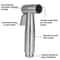 Portable Stainless Steel Bidet Sprayer Handheld Toilet Spray Gun For Hygienic Bathroom Outdoor Cl 4