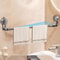 FlexiGrip Suction Cup Towel Bar NoDrill Retractable Bathroom Kitchen Wall Rack 3