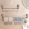 FlexiGrip Suction Cup Towel Bar NoDrill Retractable Bathroom Kitchen Wall Rack 4