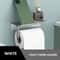 Matte Black Wall Mounted Toilet Paper Holder With Storage Shelf 7
