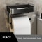 Matte Black Wall Mounted Toilet Paper Holder With Storage Shelf 8