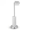 Freestanding Stainless Steel Toilet Paper Holder Stand With Storage Shelf 6