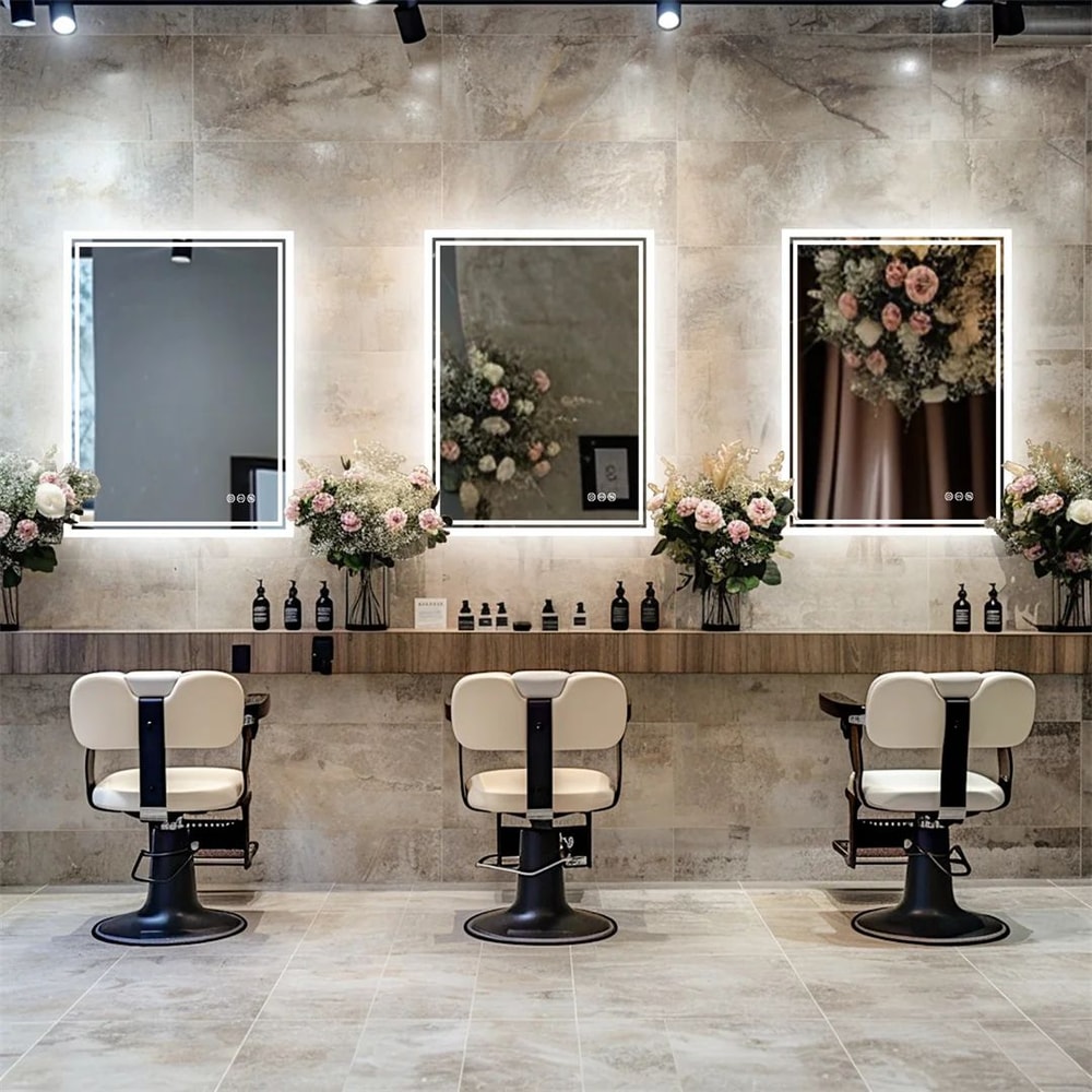 LUVODI Illuminated LED Bathroom Mirror With AntiFog Dimmable Touch Control 3