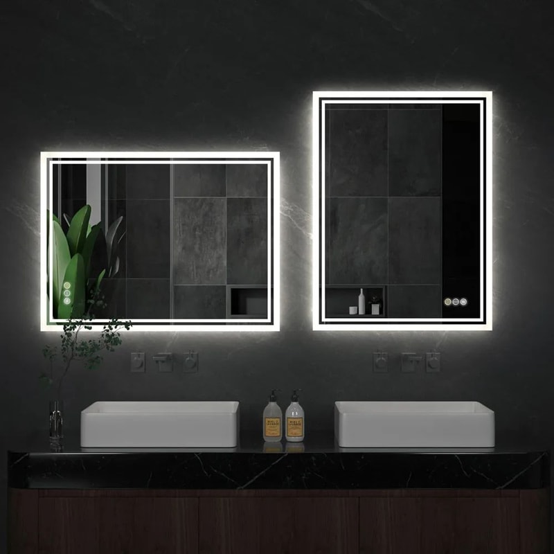LUVODI Illuminated LED Bathroom Mirror With AntiFog Dimmable Touch Control 8