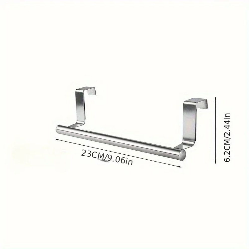 OvertheDoor Stainless Steel Towel Rack NoDrill Cabinet Bathroom Towel Bar Organizer 6