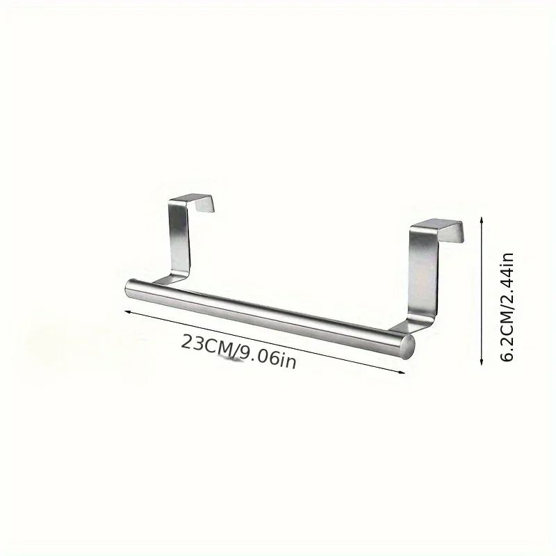 OvertheDoor Stainless Steel Towel Rack NoDrill Cabinet Bathroom Towel Bar Organizer 6