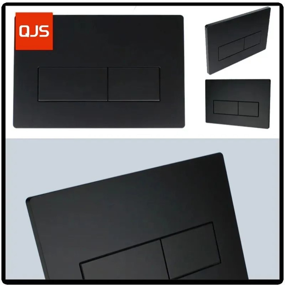 Matte Black Dual Flush Toilet Plate With Lever Frame For Geberit Sigma Systems 2