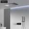 Luxury Thermostatic LED Shower System With Ceiling Waterfall 3 Spray Modes 0