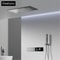 Luxury Thermostatic LED Shower System With Ceiling Waterfall 3 Spray Modes 0