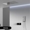 Luxury Thermostatic LED Shower System With Ceiling Waterfall 3 Spray Modes 6