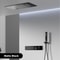 Luxury Thermostatic LED Shower System With Ceiling Waterfall 3 Spray Modes 7