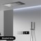 Luxury Thermostatic LED Shower System With Ceiling Waterfall 3 Spray Modes 9