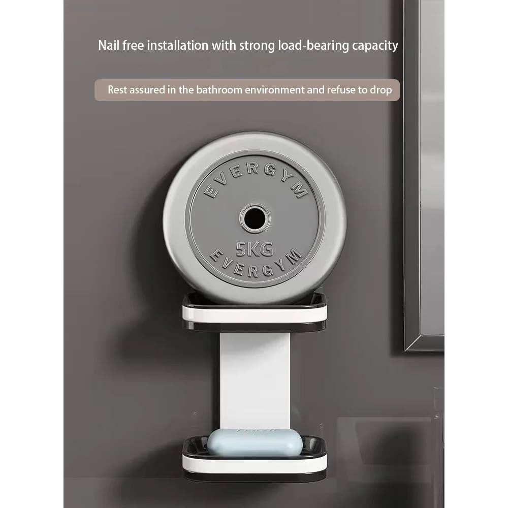 NoDrill Double Layer Bathroom Storage Rack With Drainage Wall Mounted Soap Holder Organizer 5