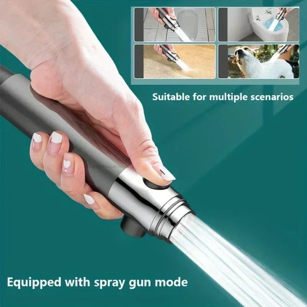 PureFlow High Pressure Filtered Shower Head With OneKey Stop Massage Spray 4
