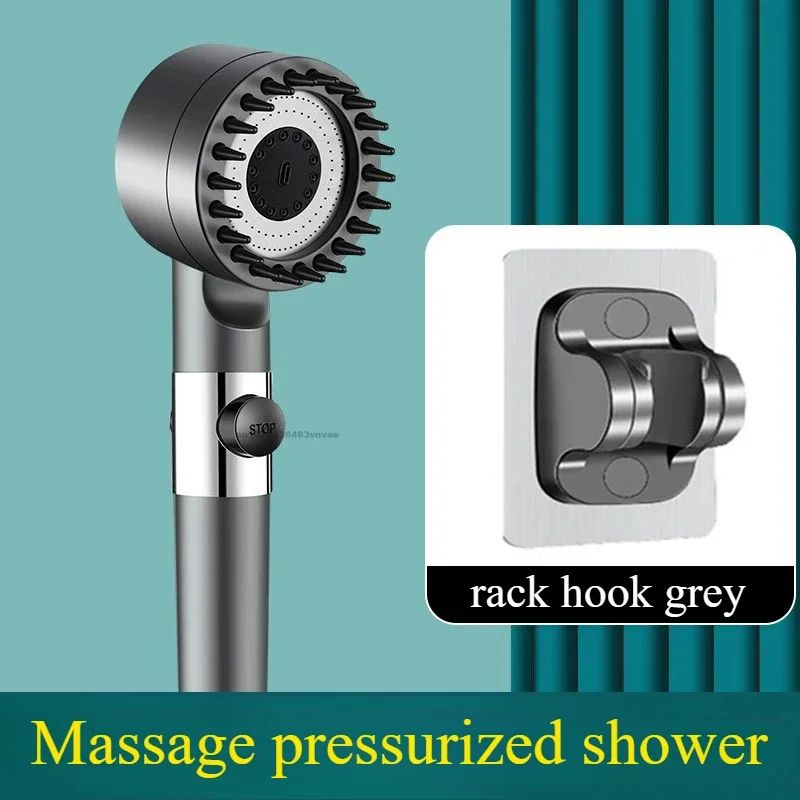 PureFlow High Pressure Filtered Shower Head With OneKey Stop Massage Spray 9